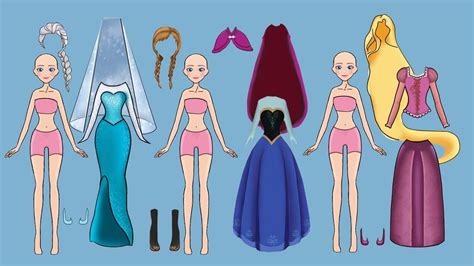 Tale themed magical dress up dolls
